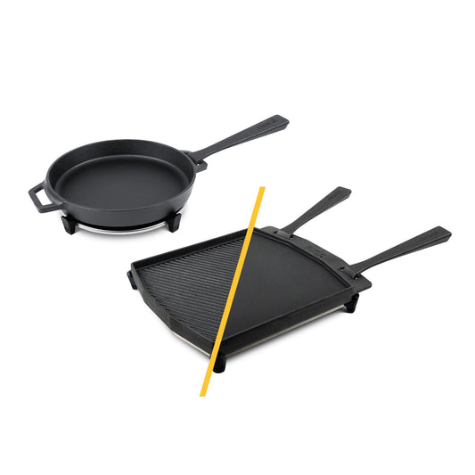 Ooni Dual Sided Grizzler Pan and Skillet Pan Bundle